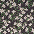 Scattered Lilies fabric in charcoal color - pattern number 180302 - by Schumacher in the Miles Redd collection
