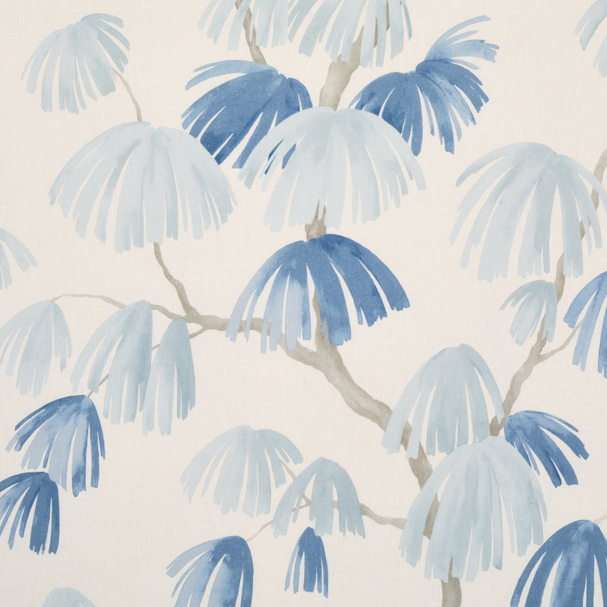 Weeping Pine fabric in slate color - pattern number 180350 - by Schumacher in the David Kaihoi collection