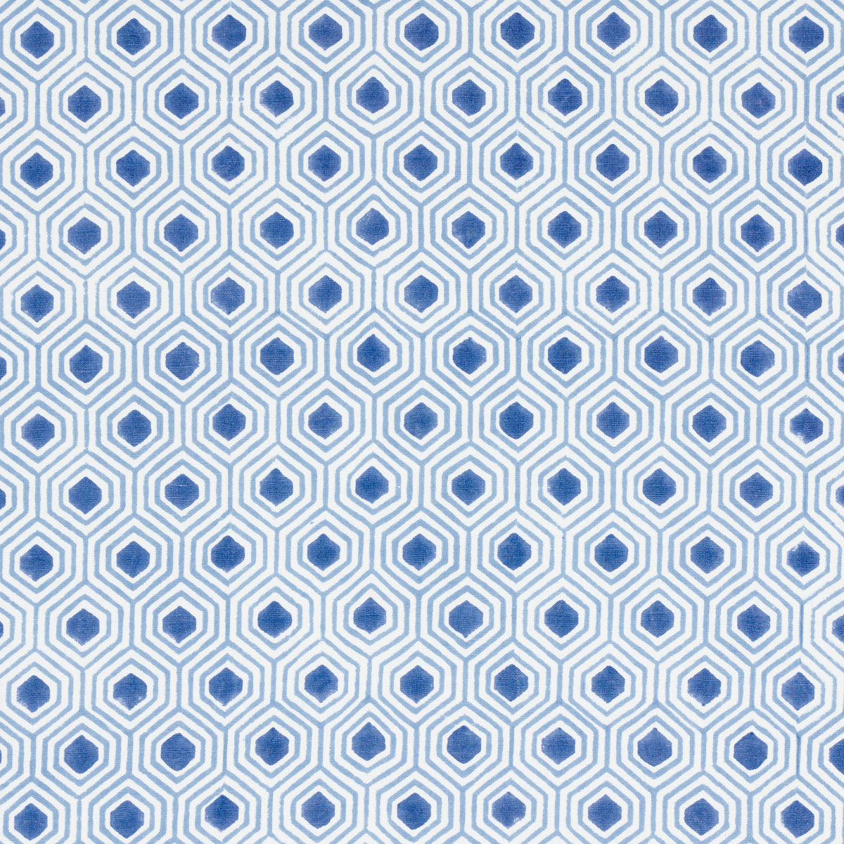 Otis Hand Print fabric in blue color - pattern number 180370 - by Schumacher in the Easy Elements collection