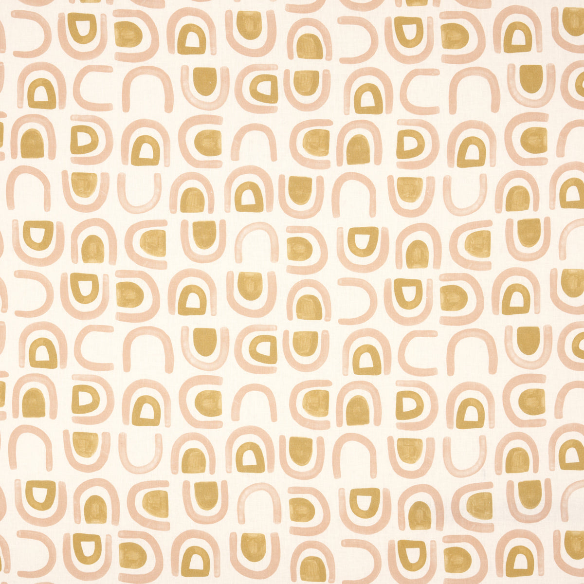 Threshold Printed Linen fabric in salt and ochre color - pattern number 180423 - by Schumacher in the Hadiya Williams collection
