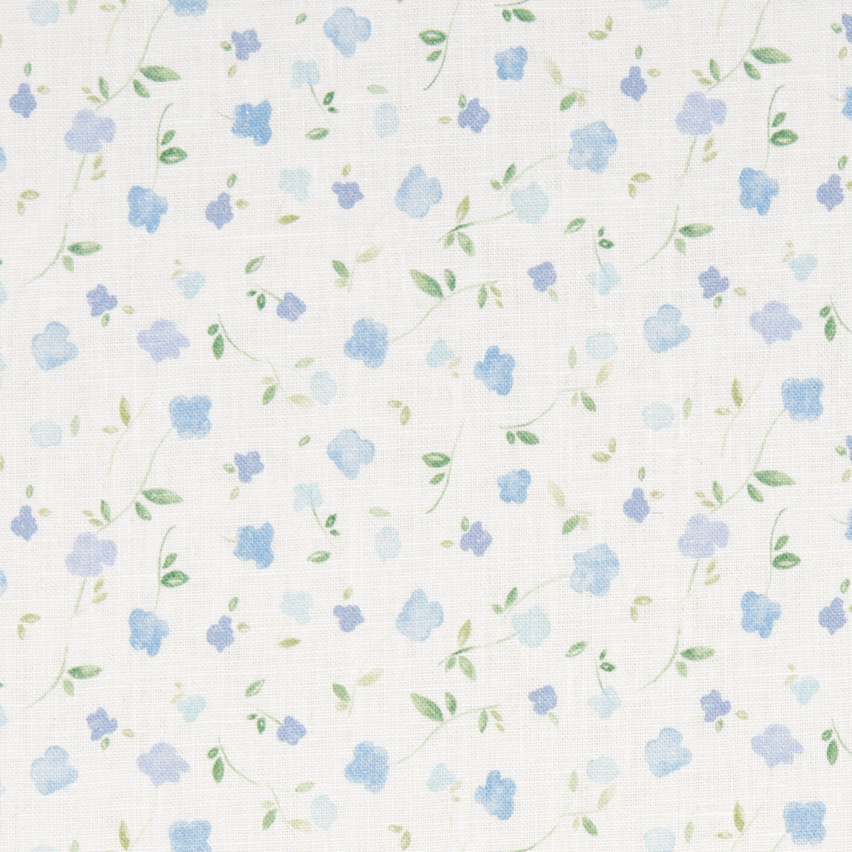 Bloomwind Performance Linen fabric in blue color - pattern number 180431 - by Schumacher in the Marie-Chantal collection