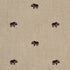 Buffalo Embroidered Linen fabric in natural color - pattern number 180450 - by Schumacher in the Marie-Chantal collection