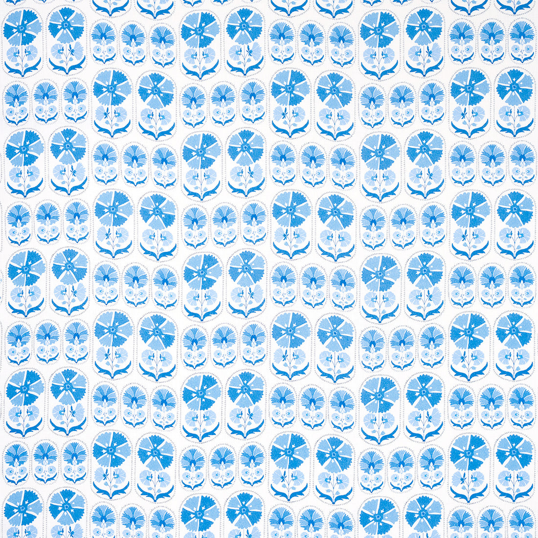 Anjuna Floral Linen Print fabric in porcelain color - pattern number 180481 - by Schumacher in the Bohemia collection