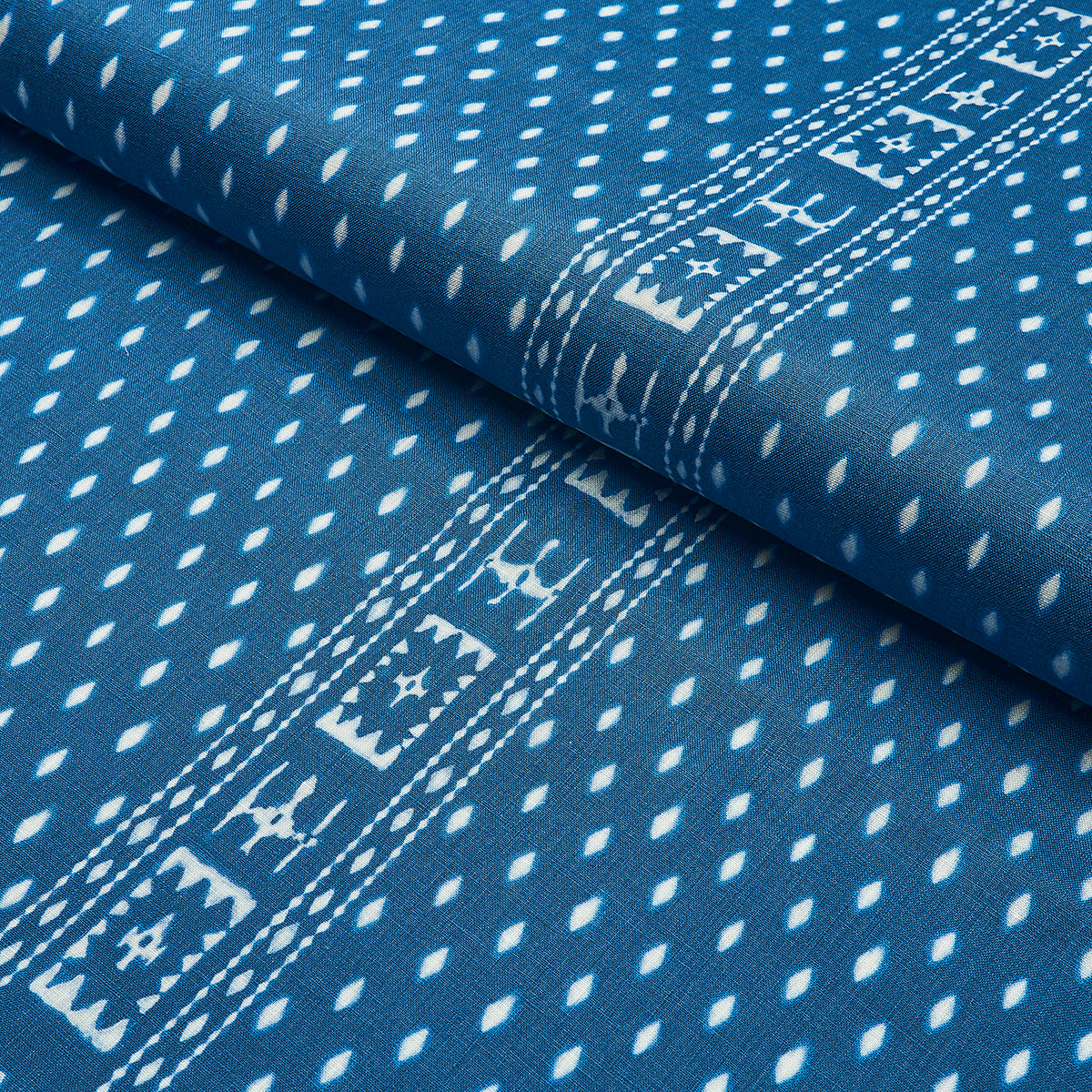 Indah Batik fabric in Indigo color - pattern number 180490 - by Schumacher in the Bohemia collection