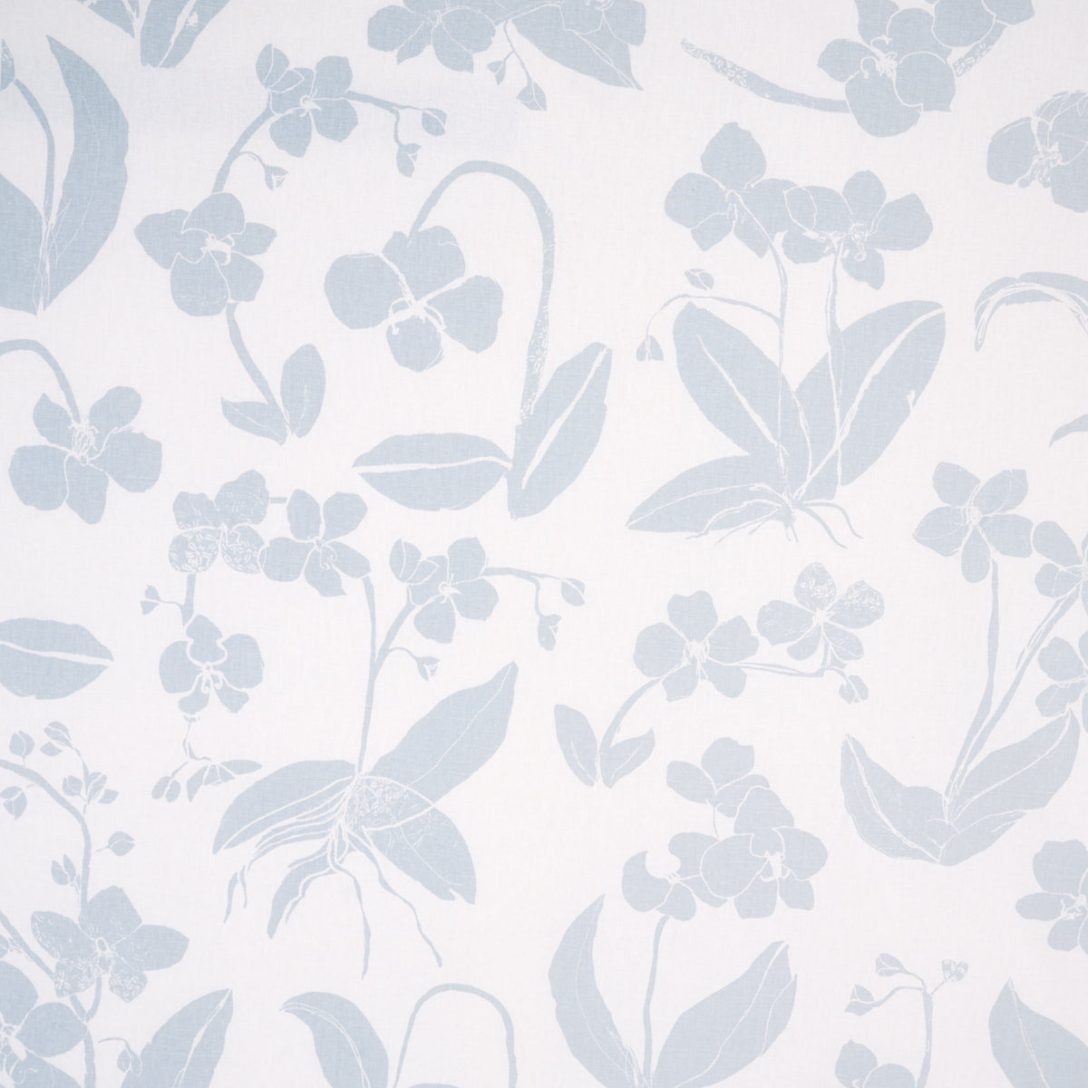 Orchids Have Dreams fabric in sky color - pattern number 180512 - by Schumacher in the Hera Ford collection