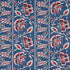Marielle Vine fabric in denim and red color - pattern number 180530 - by Schumacher in the New Traditional:  Provencal collection