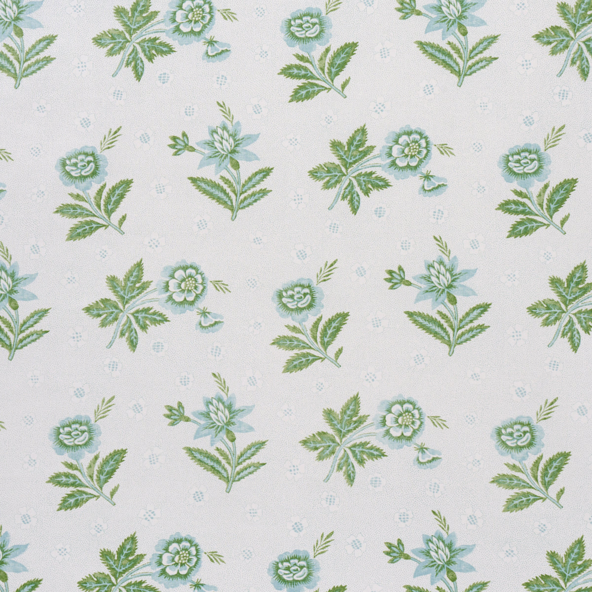 Colline fabric in leaf and aqua color - pattern number 180540 - by Schumacher in the New Traditional:  Provencal collection