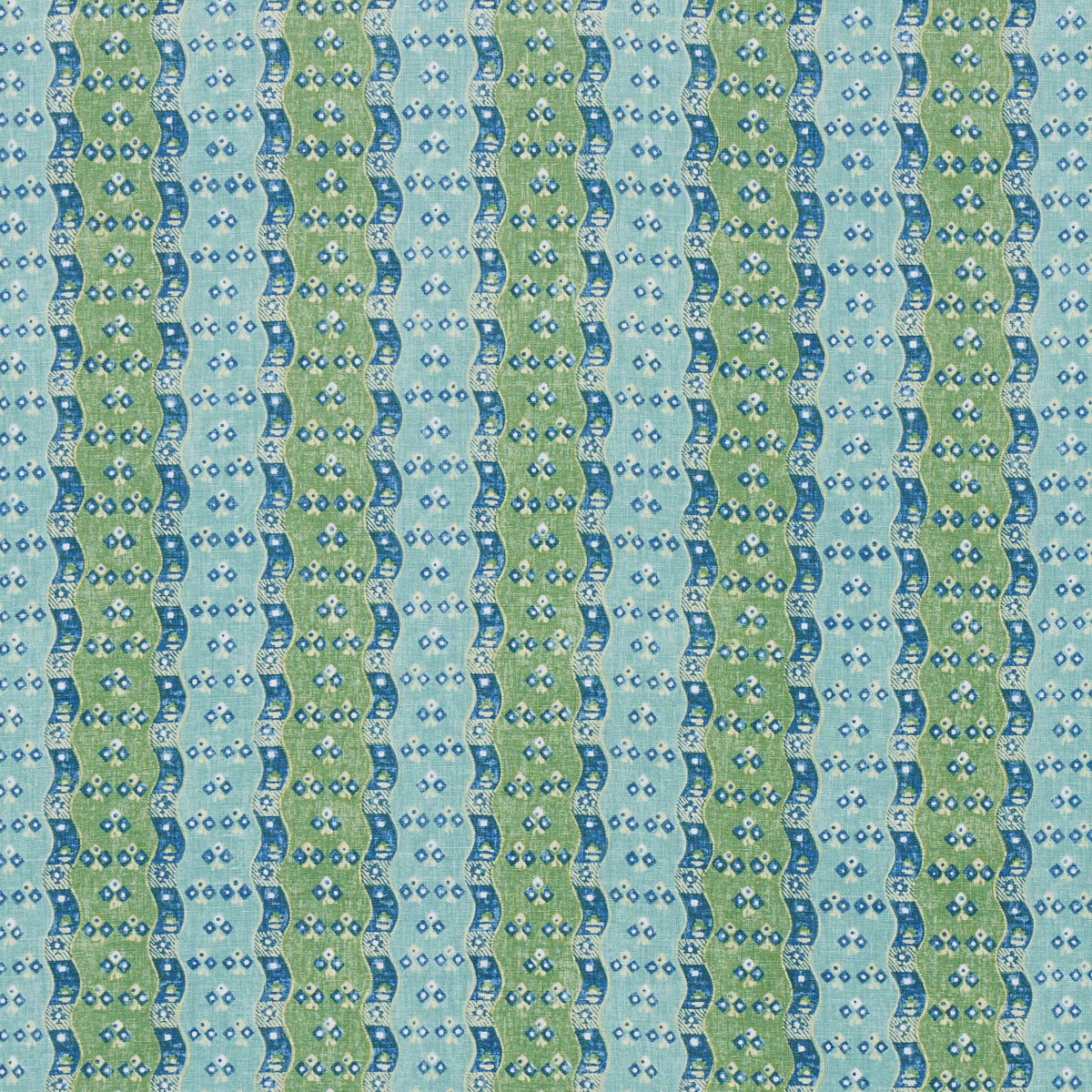 Ottilie Stripe fabric in green color - pattern number 180561 - by Schumacher in the New Traditional:  Provencal collection