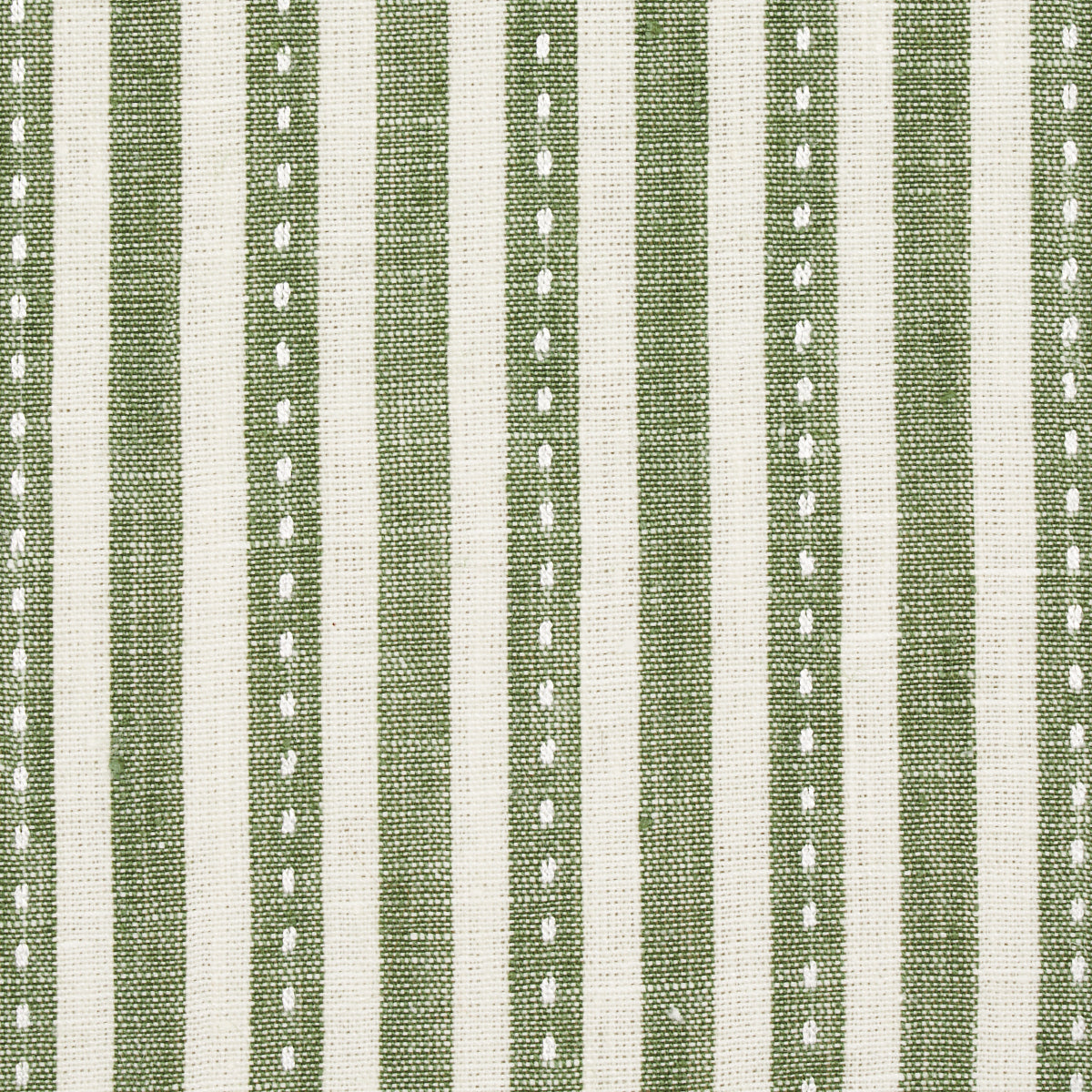 Mathis Ticking Stripe fabric in sage color - pattern number 180591 - by Schumacher in the New Traditional:  Provencal collection