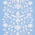 Jaipur Mughal Flower fabric in cornflower blue color - pattern number 180681 - by Schumacher in the Marie-Anne Oudejans collection