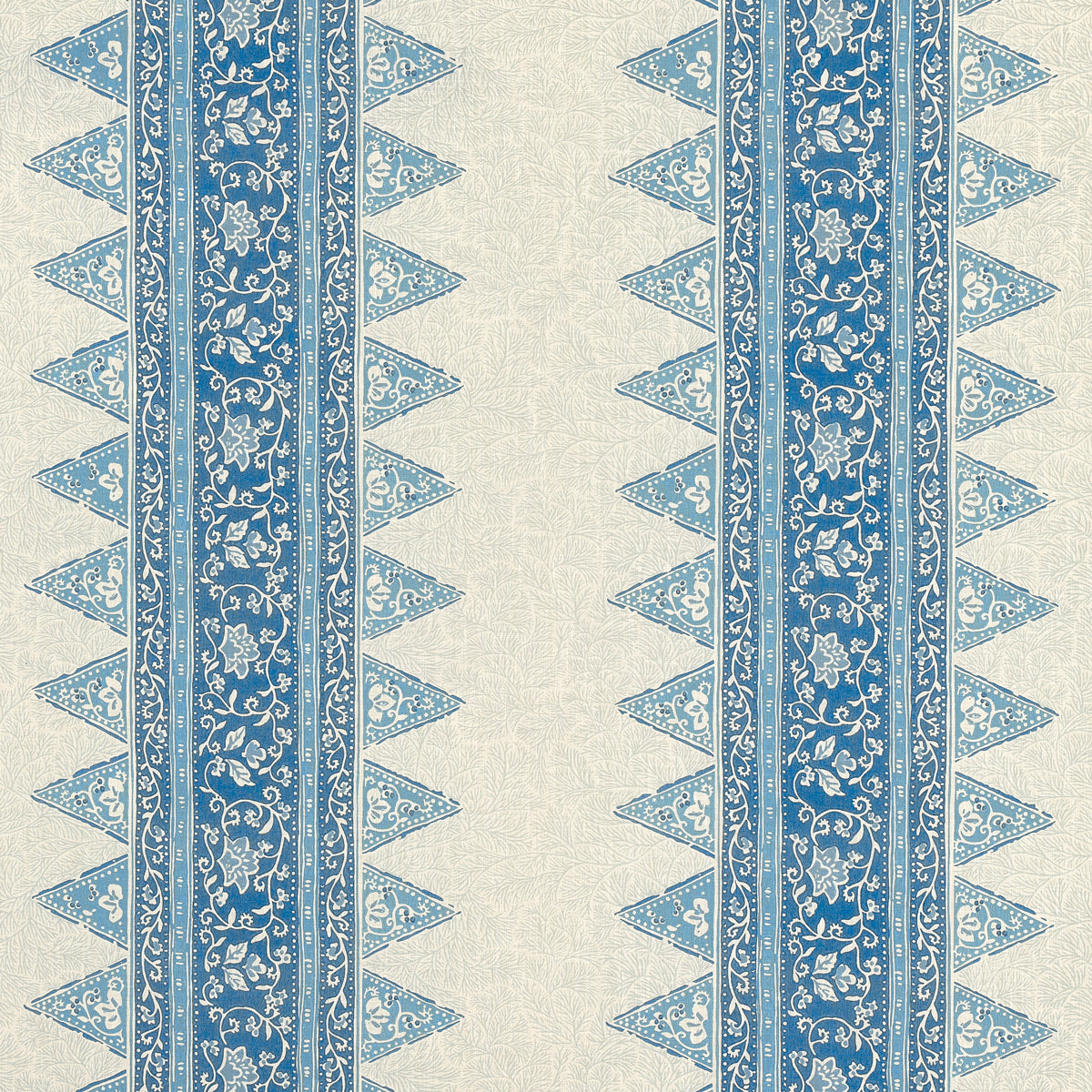 Foxglove Indoor Outdoor fabric in indigo color - pattern number 180721 - by Schumacher in the Mark D. Sikes collection