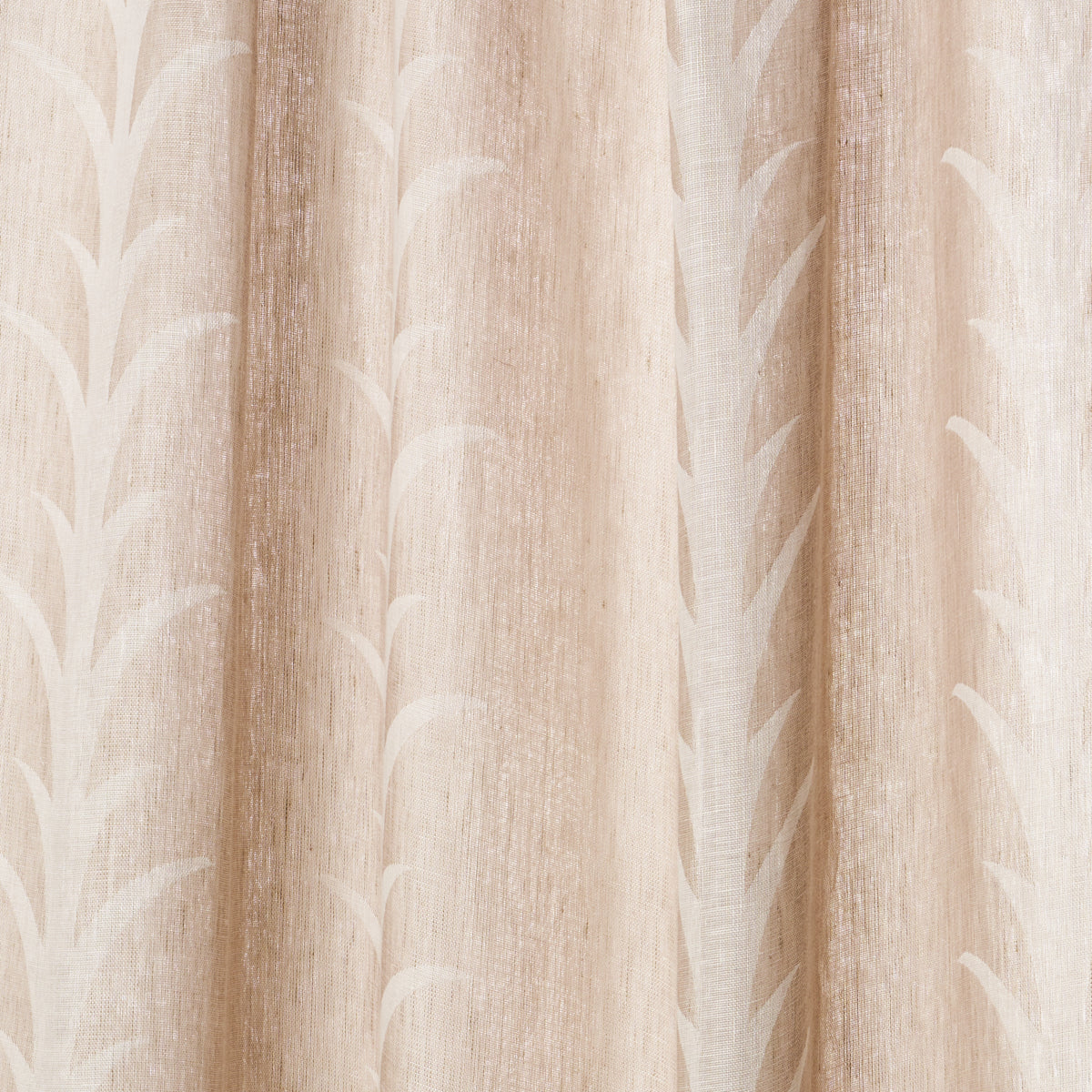 Acanthus Stripe Sheer fabric in taupe color - pattern number 180800 - by Schumacher in the Essentials: Sheers &amp; Casements collection