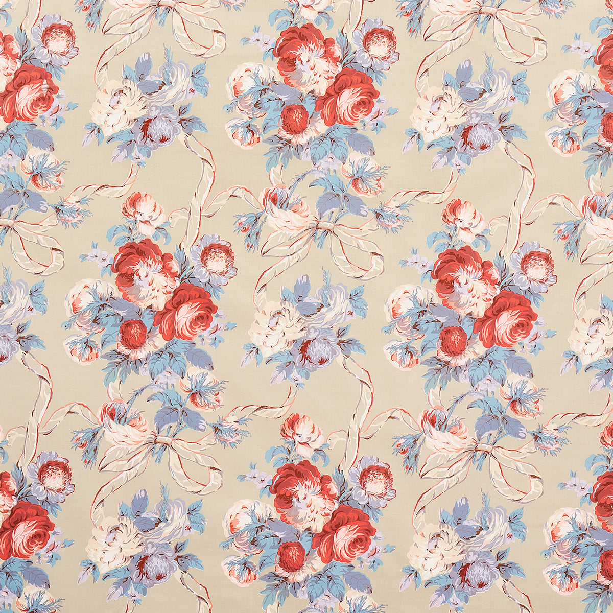 Queenies Floral Chintz fabric in chelsea garden color - pattern number 180811 - by Schumacher in the New Old-Fashioned collection