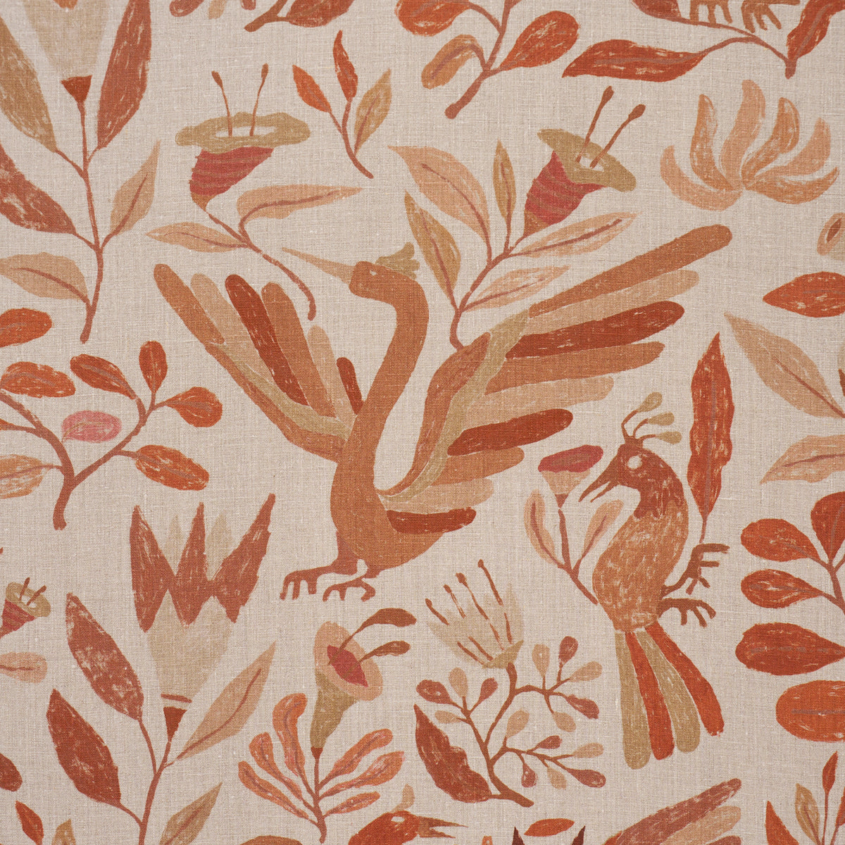 Canopy fabric in terracotta color - pattern number 180852 - by Schumacher in the Atelier Paris collection