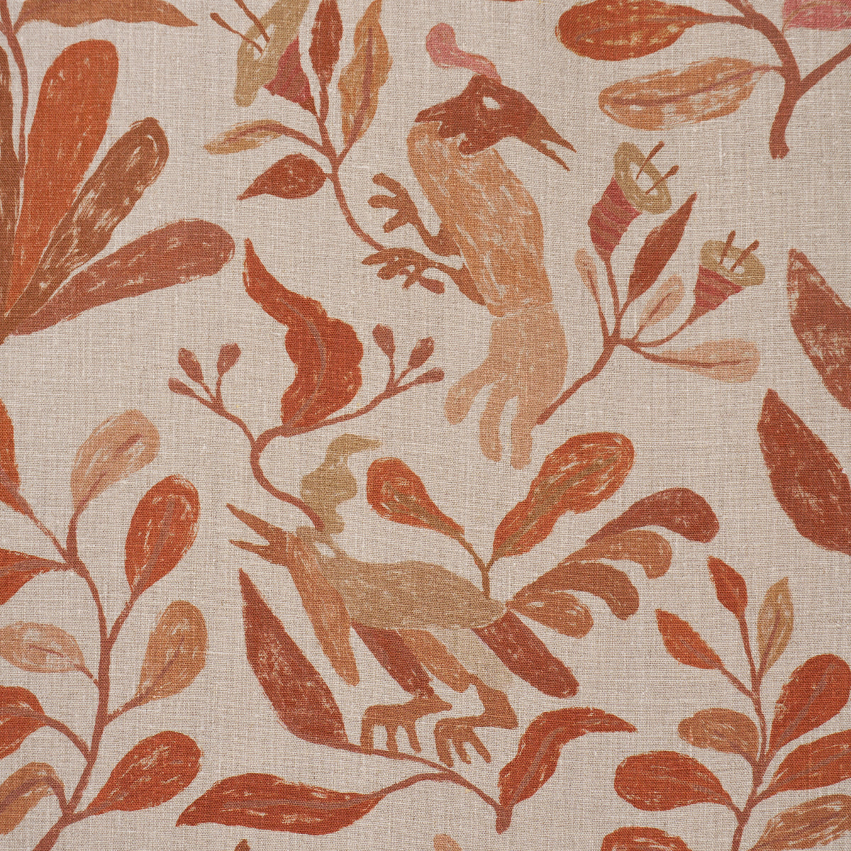 Canopy fabric in terracotta color - pattern number 180852 - by Schumacher in the Atelier Paris collection