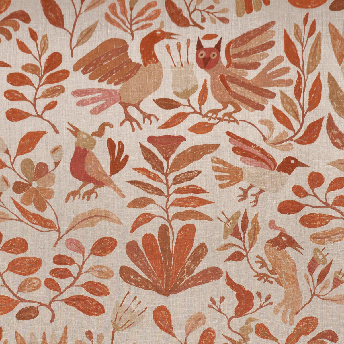 Canopy fabric in terracotta color - pattern number 180852 - by Schumacher in the Atelier Paris collection