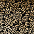 Angelica Floral fabric in gold and noir color - pattern number 180871 - by Schumacher in the Regine collection
