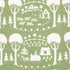 Farm Scene fabric in green color - pattern number 180880 - by Schumacher in the Folly Cove collection