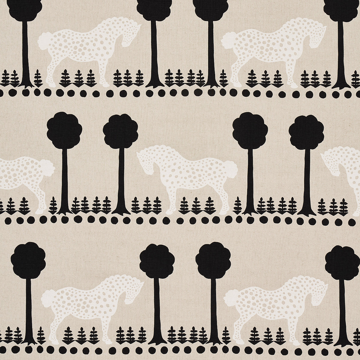 Polka Dot Pony fabric in natural color - pattern number 180902 - by Schumacher in the Folly Cove collection