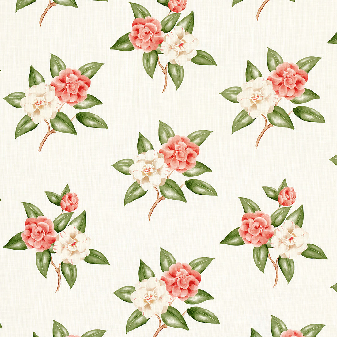Casablanca Floral Indoor Outdoor fabric in coral color - pattern number 180911 - by Schumacher in the Swing Time Indoor/Outdoor collection