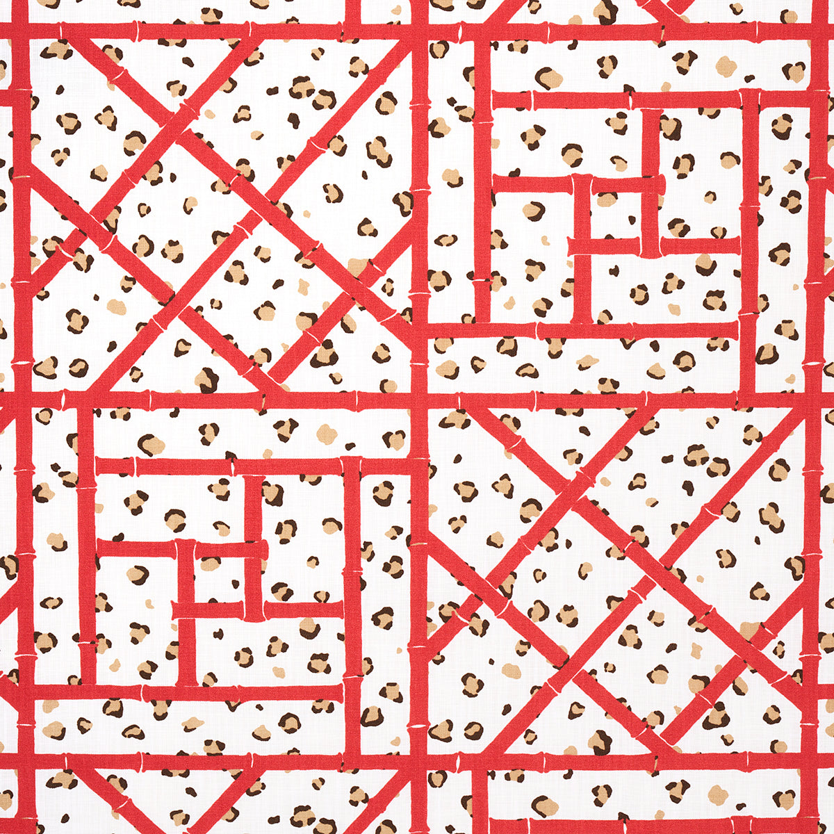 Fancy Beast Indoor Outdoor fabric in coral cheetah color - pattern number 180952 - by Schumacher in the Cristina Buckley collection