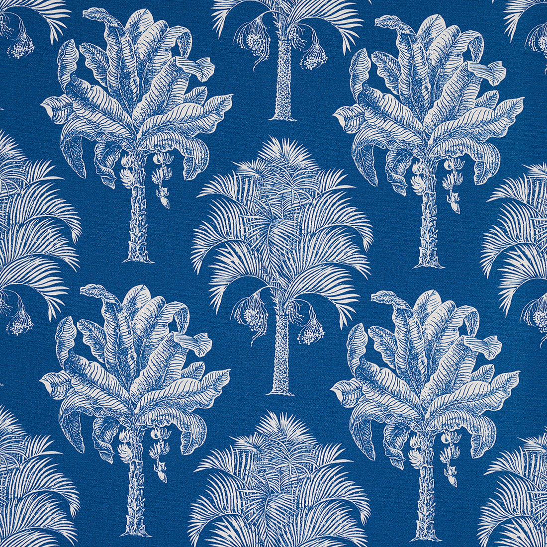 Grand Palms Indoor Outdoor fabric in navy color - pattern number 180961 - by Schumacher in the Swing Time Indoor/Outdoor collection