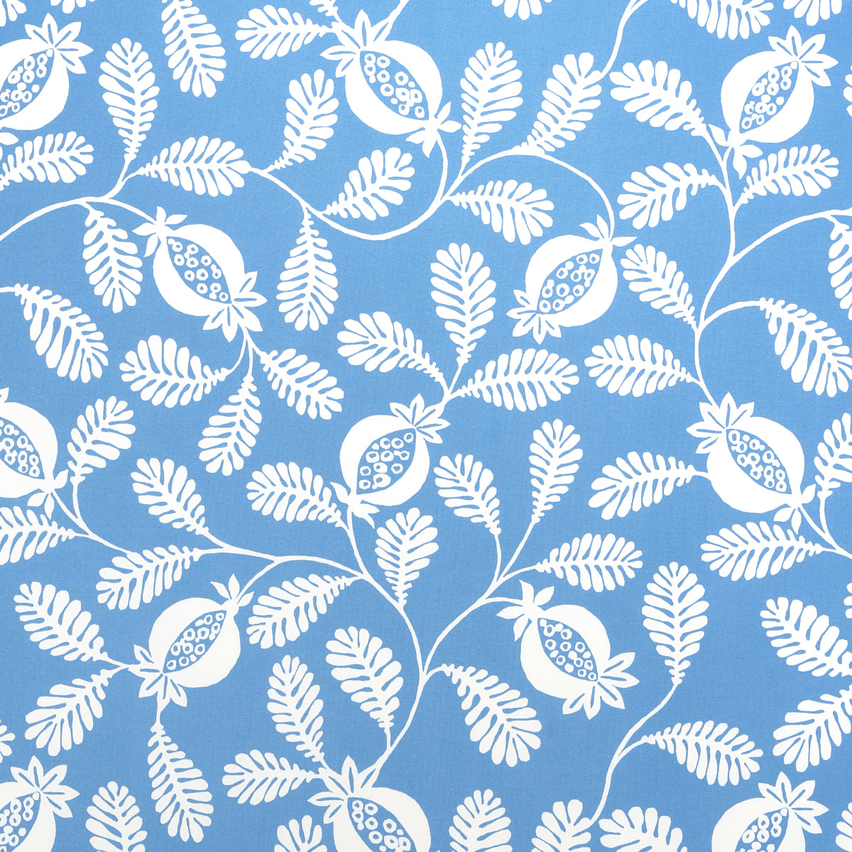 Lanzadera Vine Indoor Outdoor fabric in ocean color - pattern number 180990 - by Schumacher in the Indoor/Outdoor Prints collection