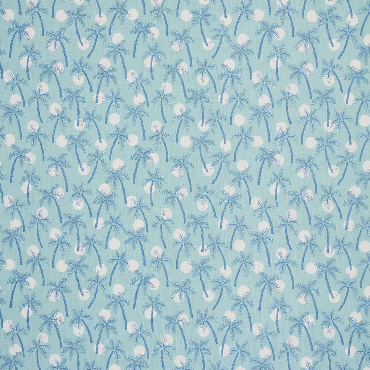 Clarabella Palm Indoor Outdoor fabric in pool color - pattern number 181012 - by Schumacher in the Isola Indoor/Outdoor collection