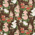 Lady Hollyhock fabric in brown color - pattern number 181041 - by Schumacher in the Mary Mcdonald collection