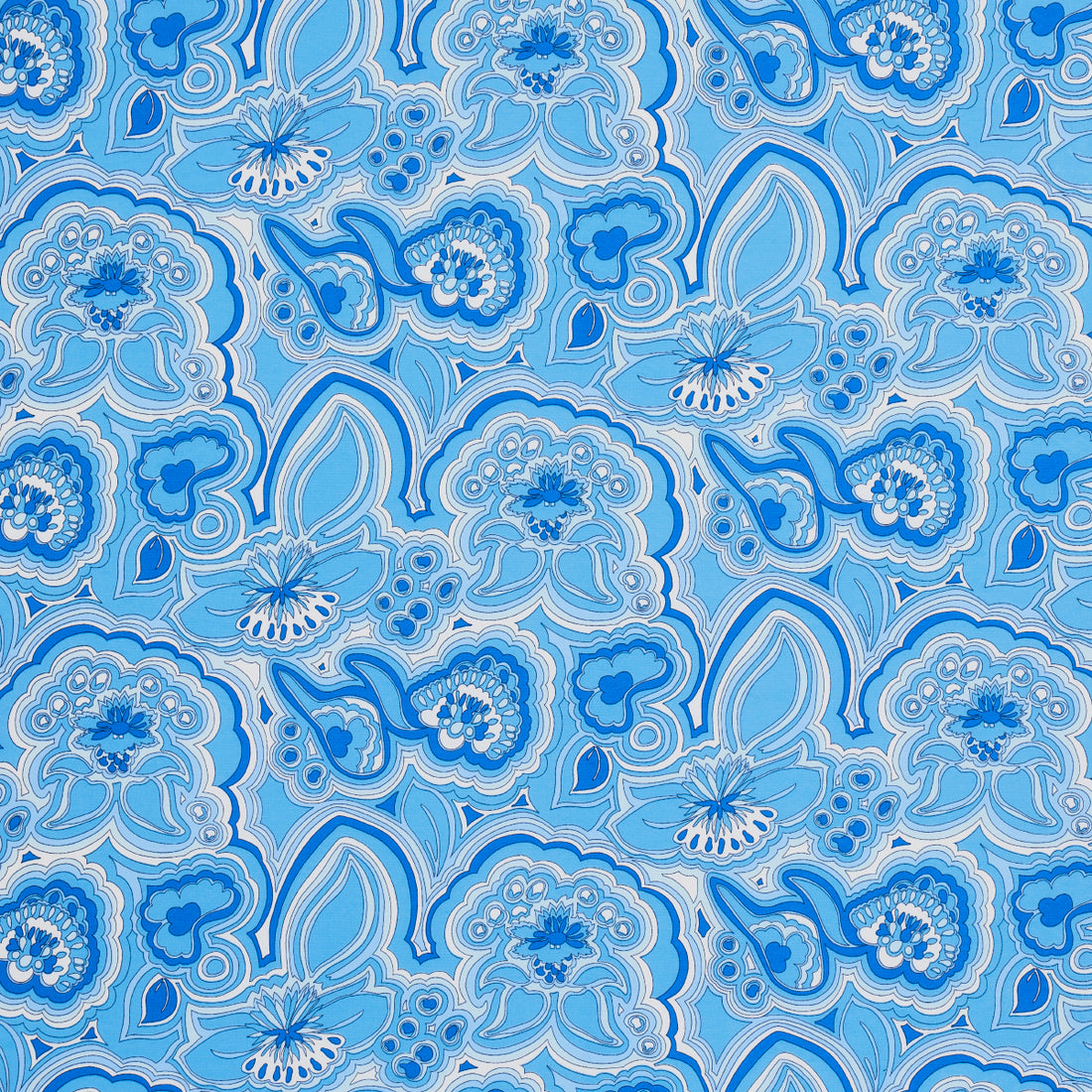 Morning Sunrise Indoor Outdoor fabric in horizon blue color - pattern number 181060 - by Schumacher in the Trina Turk collection
