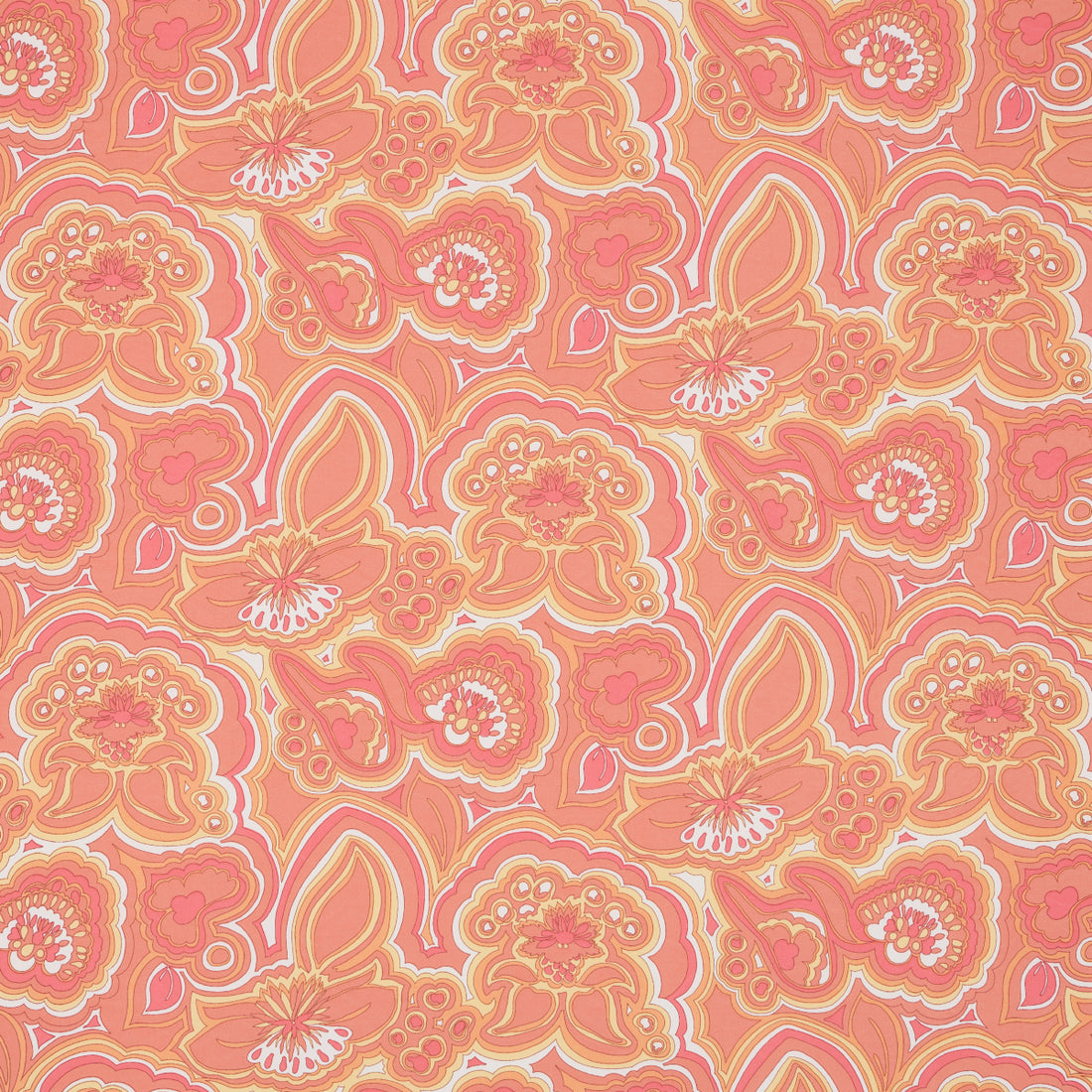 Morning Sunrise Indoor Outdoor fabric in citrus color - pattern number 181062 - by Schumacher in the Trina Turk collection