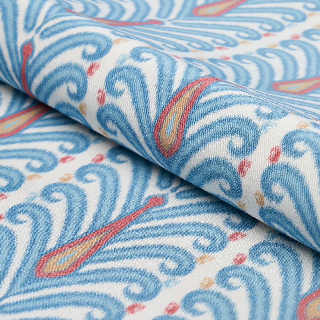 Augustine Ikat fabric in peacock color - pattern number 181270 - by Schumacher in the Ikat Collection collection