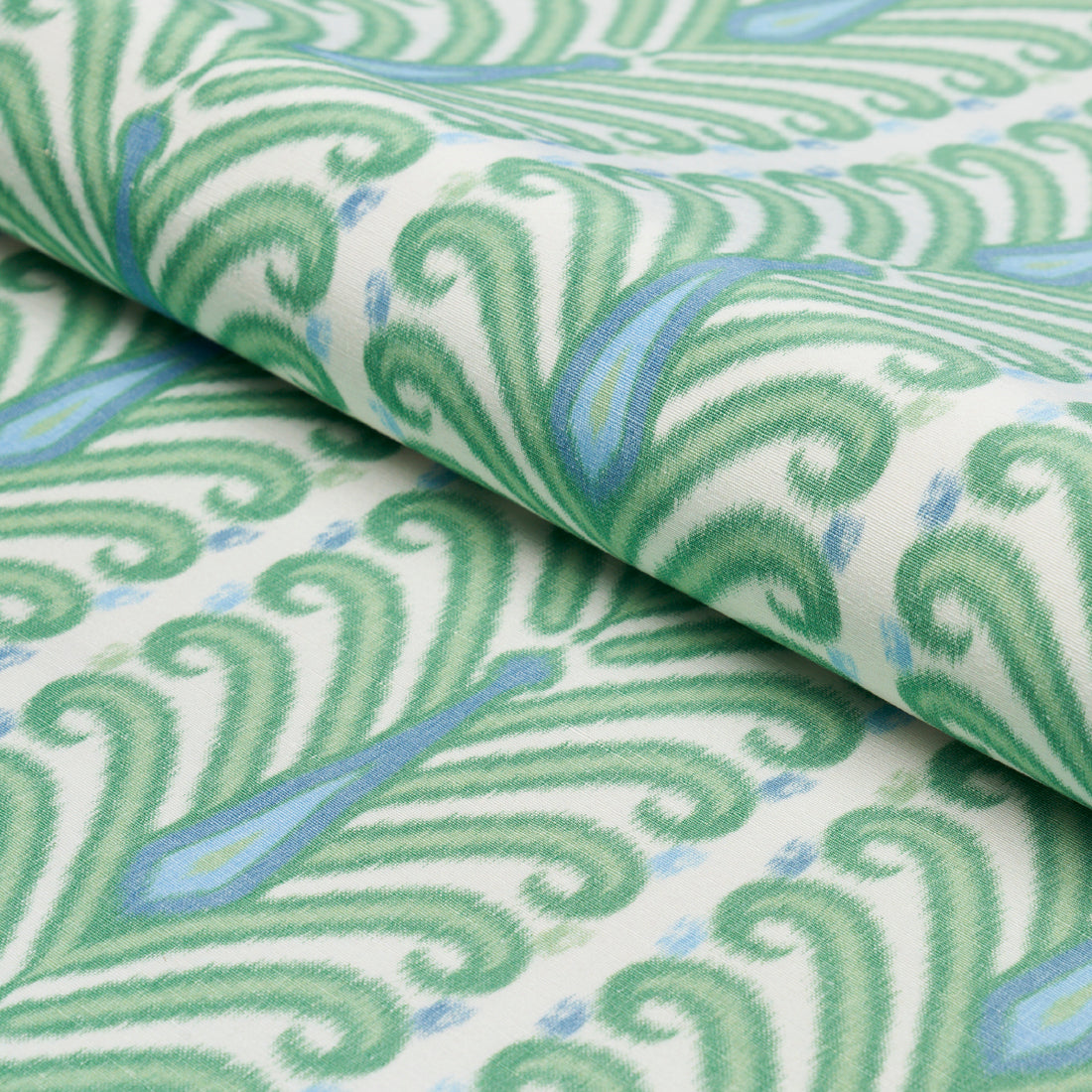 Augustine Ikat fabric in leaf color - pattern number 181271 - by Schumacher in the Ikat Collection collection