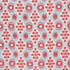 Hamilton Ikat fabric in sky and cherry color - pattern number 181301 - by Schumacher in the Ikat Collection collection