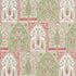 Barra Palace fabric in pink and green color - pattern number 181312 - by Schumacher in the Jacaranda collection