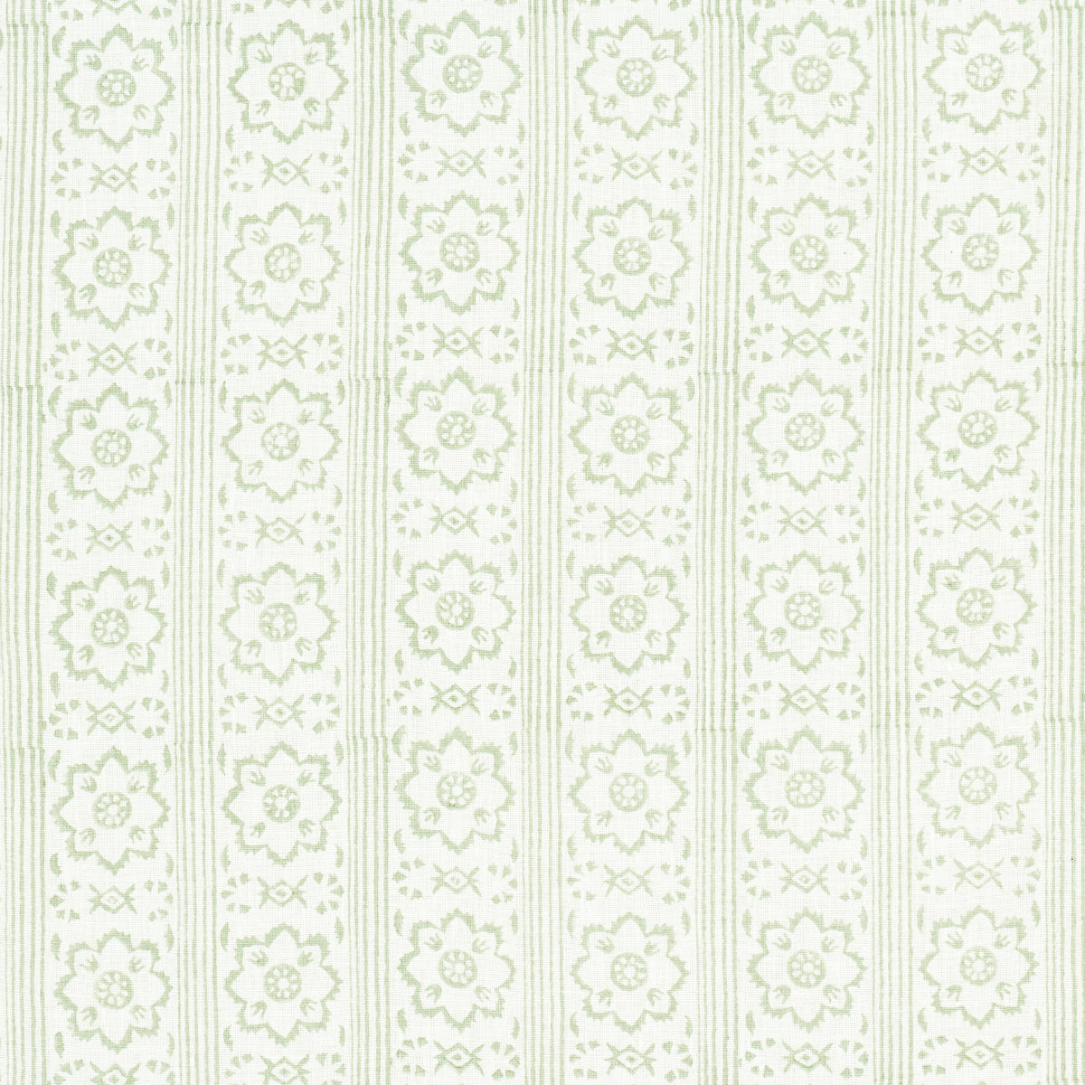 Sunda Hand Blocked Print fabric in sage color - pattern number 181321 - by Schumacher in the Jacaranda collection