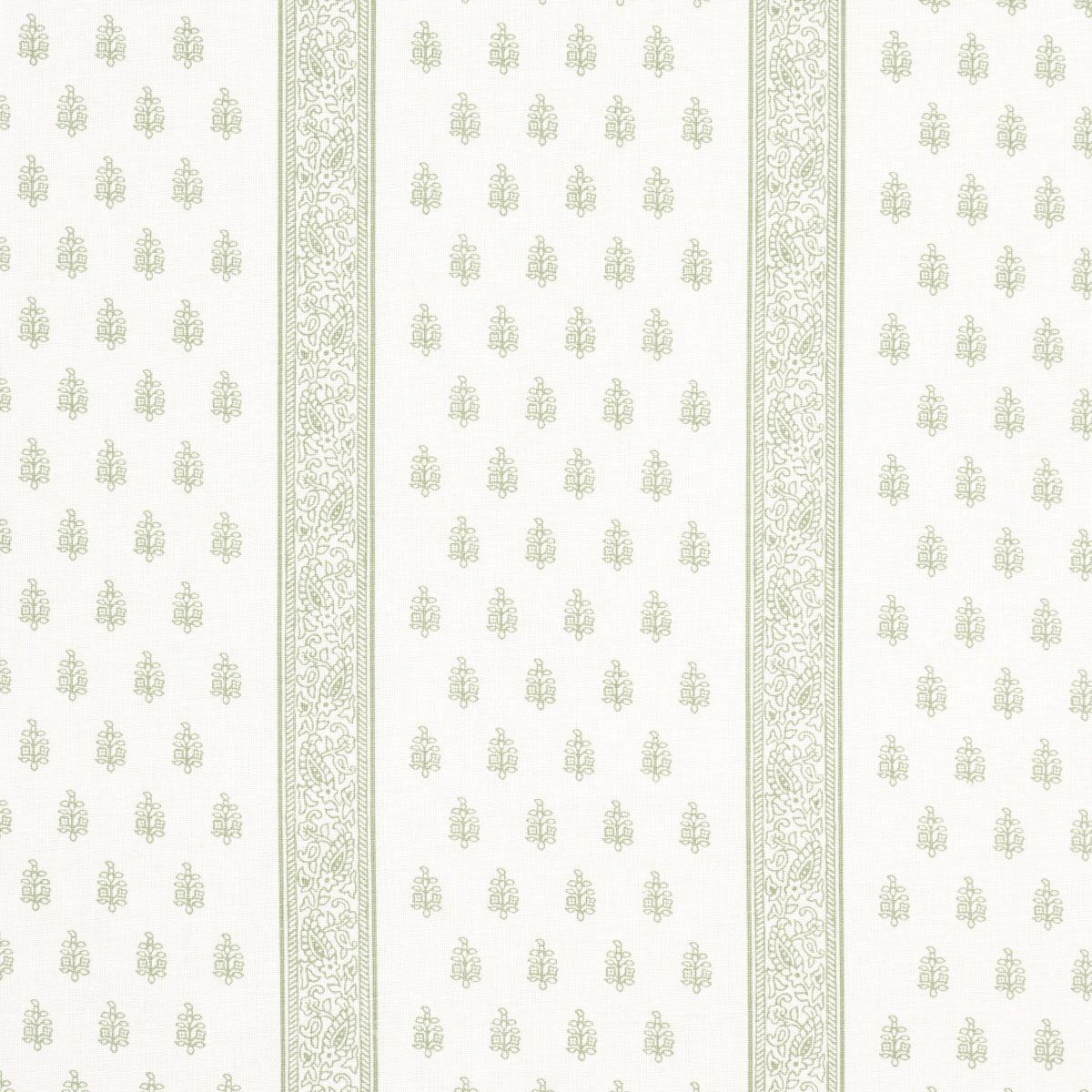Katsura Stripe fabric in leaf color - pattern number 181332 - by Schumacher in the Jacaranda collection
