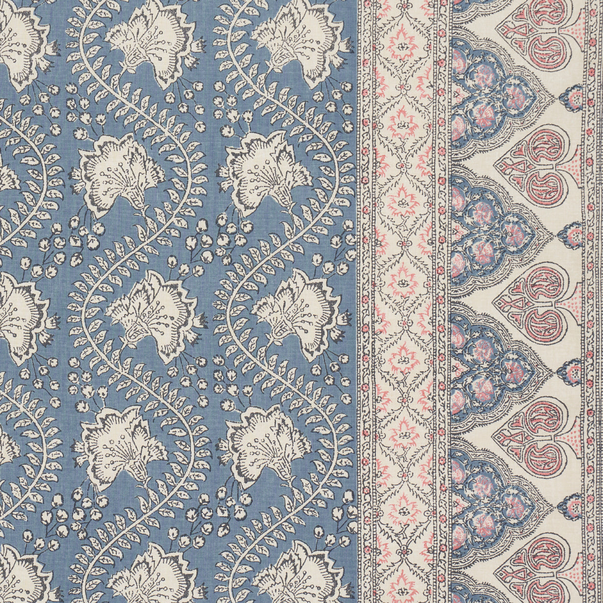 Tombay fabric in delft color - pattern number 181340 - by Schumacher in the Jacaranda collection