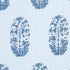 Askandra Flower fabric in chambray color - pattern number 181360 - by Schumacher in the Jacaranda collection
