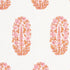 Askandra Flower fabric in tangerine color - pattern number 181362 - by Schumacher in the Jacaranda collection