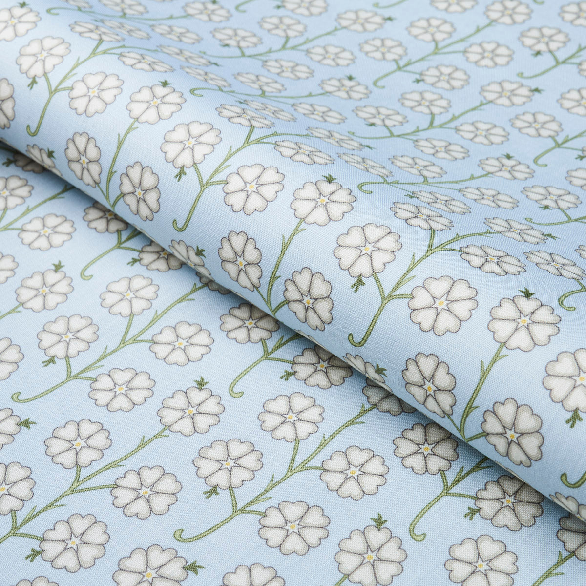 Gardenia fabric in egg blue color - pattern number 181400 - by Schumacher in the Neisha Crosland collection