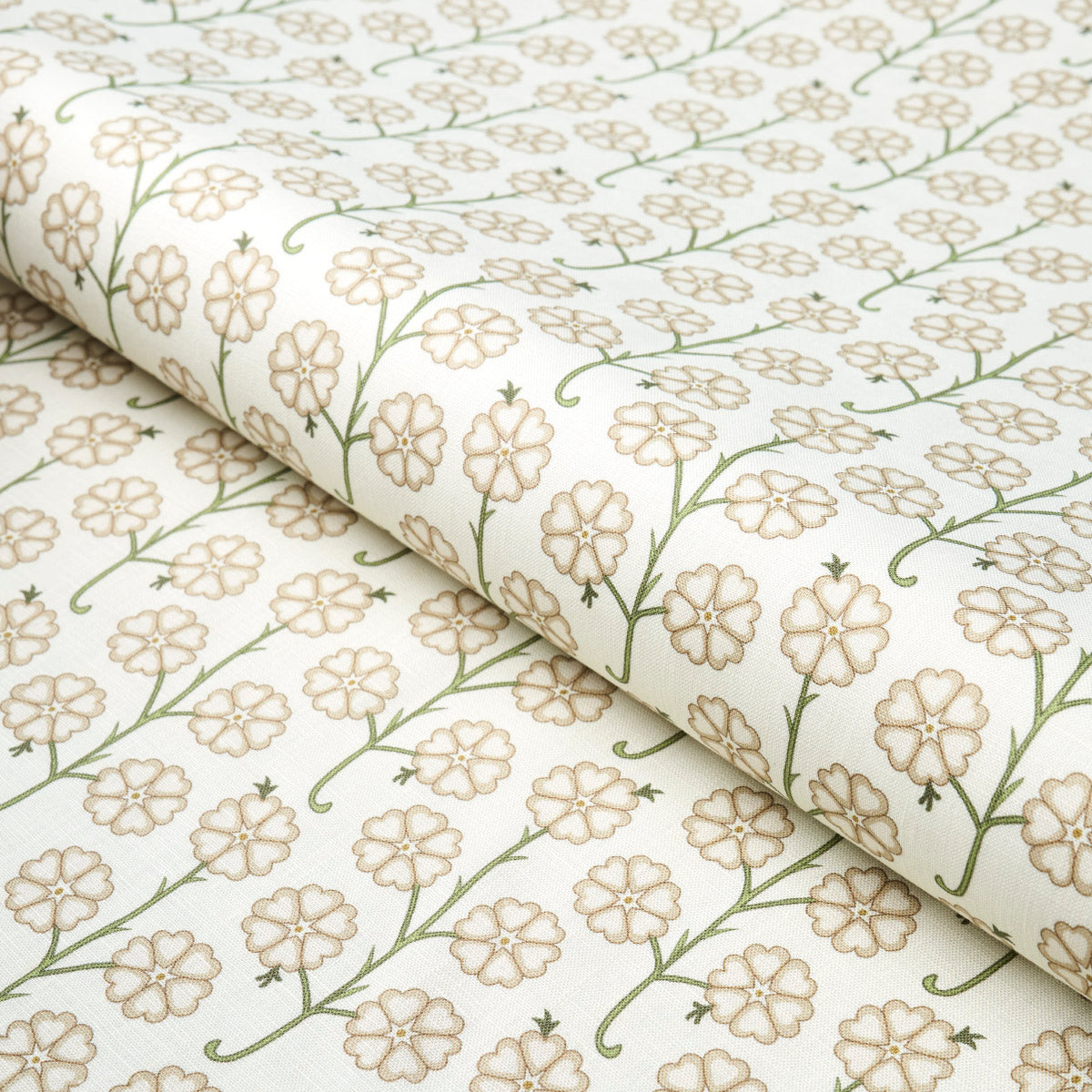 Gardenia fabric in flax color - pattern number 181402 - by Schumacher in the Neisha Crosland collection