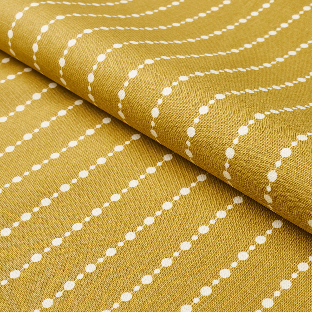 Beaded Stripe fabric in straw color - pattern number 181431 - by Schumacher in the Neisha Crosland collection