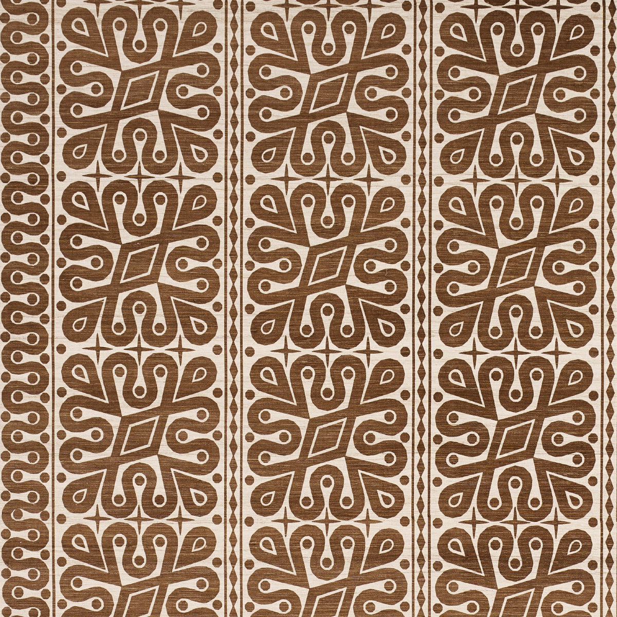 Borneo Silk fabric in brown color - pattern number 181470 - by Schumacher in the Celerie Kemble collection