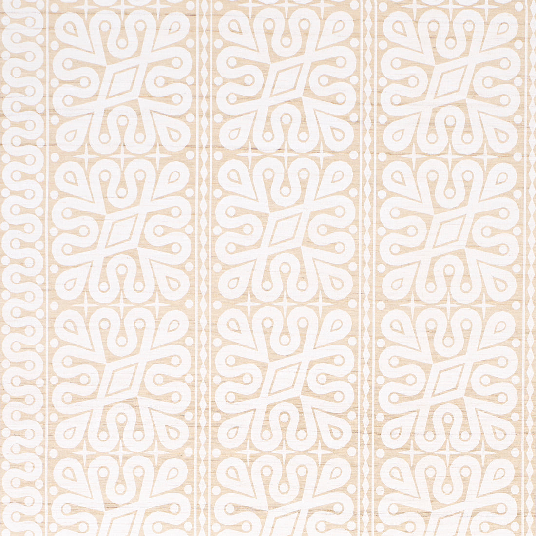 Borneo Silk fabric in white color - pattern number 181471 - by Schumacher in the Celerie Kemble collection