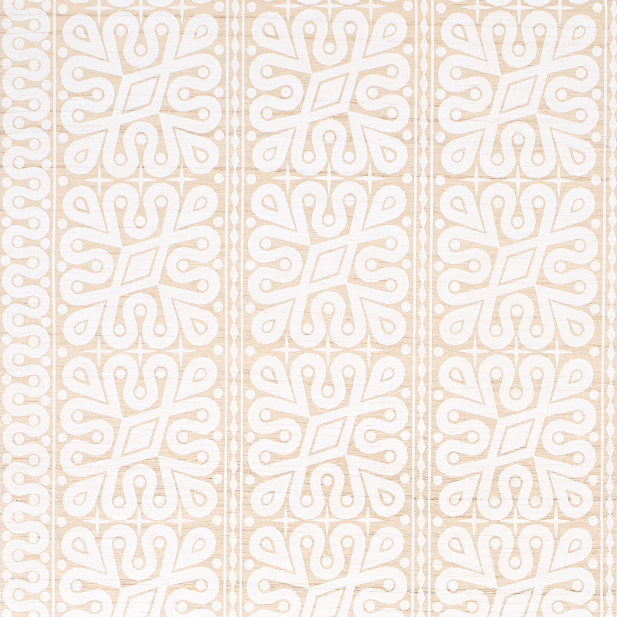 Borneo Silk fabric in white color - pattern number 181471 - by Schumacher in the Celerie Kemble collection