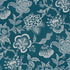 Hothouse Flowers Silhouette fabric in peacock color - pattern number 181480 - by Schumacher in the Celerie Kemble collection