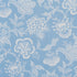 Hothouse Flowers Silhouette fabric in bliss blue color - pattern number 181481 - by Schumacher in the Celerie Kemble collection
