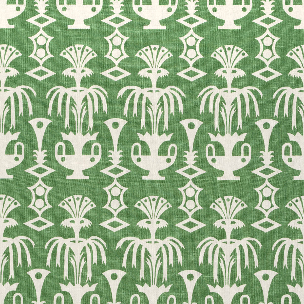 Fountain Grass fabric in green color - pattern number 181500 - by Schumacher in the Drusus Tabor collection