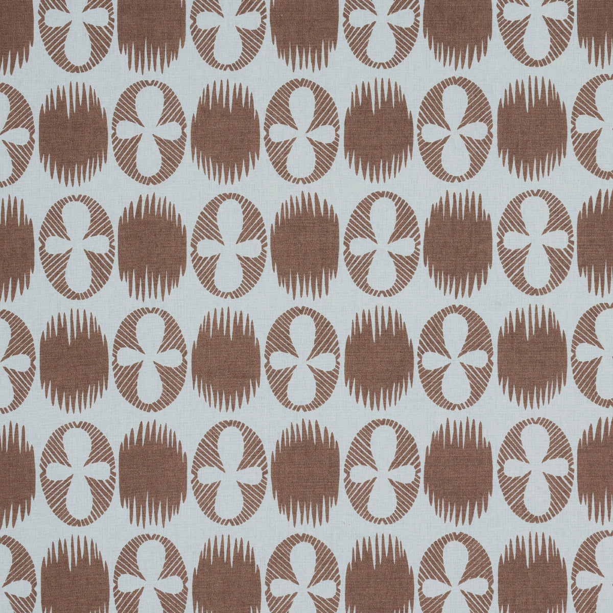 Lunaria fabric in brown on sky color - pattern number 181510 - by Schumacher in the Drusus Tabor collection